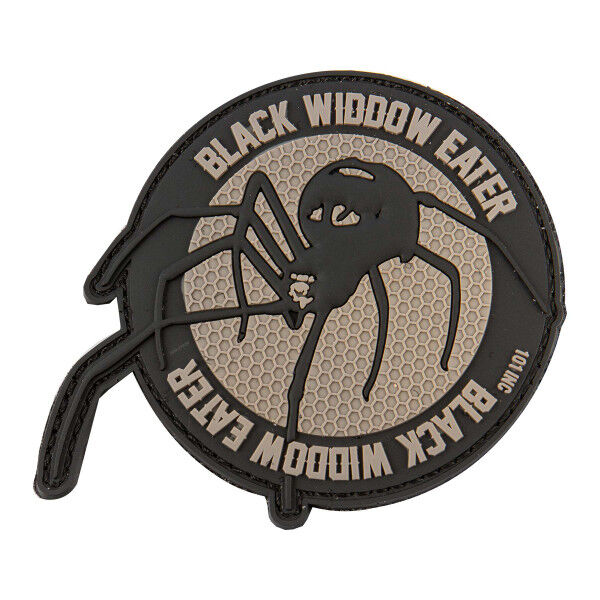 3D PVC Patch Black widow eater, grey - Bild 1