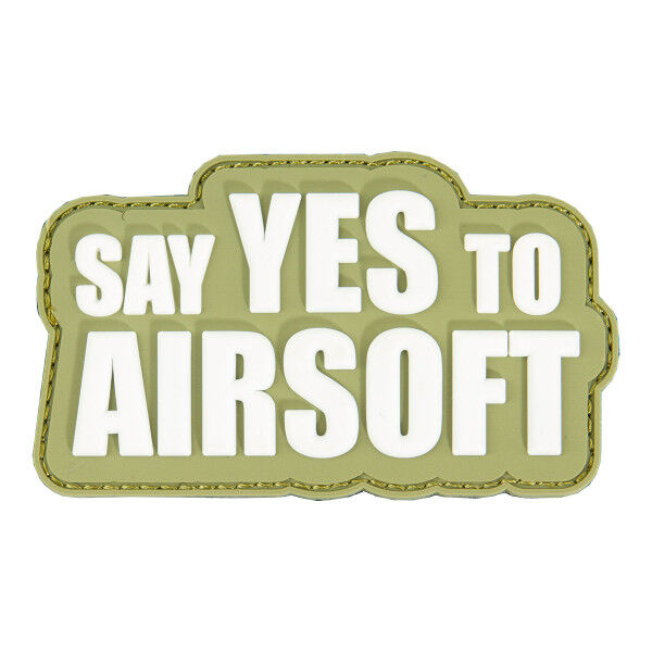 Patch 3D PVC Say yes to Airsoft, coyote - Bild 1